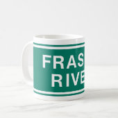 Mug Carte routière du fleuve Fraser Colombie-Britanniq (Devant gauche)