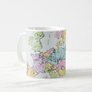 Mug Carte satirique de l'Europe   1871