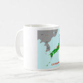 Mug Carte sismique du séisme au Japon (Devant gauche)