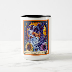 Mug Carte Tarot chien berger australien mignonne