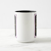 Mug Carte Tarot Corbeau Lune Céleste Rose Noir (Centre)