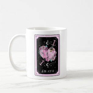 Mug Carte Tarot de la mort rose et noir Céleste de la