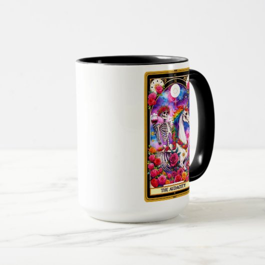 Mug Carte Tarot Drôle/Audacity (Devant droit)