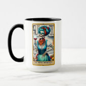 Mug Carte Tarot Drôle/Femme De Ménage Drunk (Gauche)