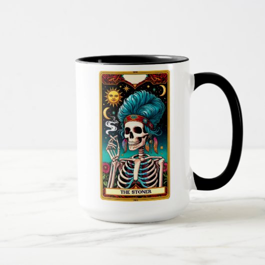 Mug Carte Tarot Drôle/Le Stoner (Droite)