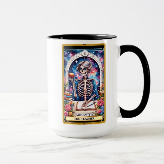 Mug Carte Tarot Drôle / L'enseignant Personnalisé (Droite)