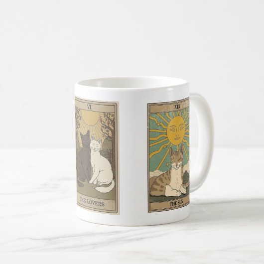 Mug Carte Tarot Kitty (Devant droit)