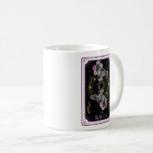 Mug Carte Tarot Le Corbeau Céleste Lune rose Noir (Devant droit)