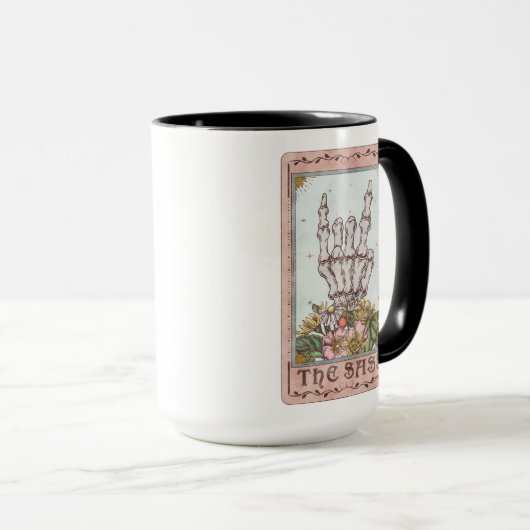 Mug Carte Tarot Sass Funny Tarot Sassy Skeleton (Devant droit)
