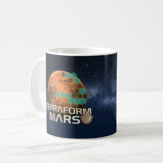 Mug Carte Terraformante de Mars Hex (Devant gauche)