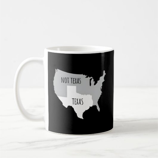Mug Carte Texas Not Texas With America (Gauche)