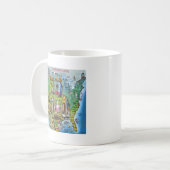 Mug Carte Texas USA (Devant gauche)