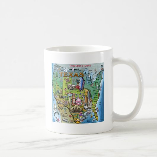 Mug Carte Texas USA (Droite)