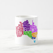 Mug Carte texte typographique Australie (Centre)