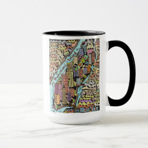 Mug Carte tirée par la main de New York City