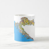 Mug Carte touristique de la Croatie, mapa de (Centre)