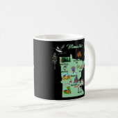 Mug Carte touristique du Minnesota avec des points de  (Devant droit)