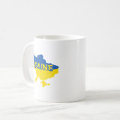 Mug Carte ukrainienne avec inscription Ukraine. Ukrain (Devant gauche)