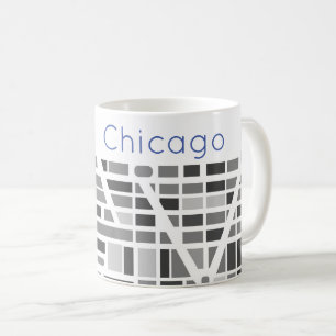 Mug Carte urbaine Ville Nom Moderne Déménager Nouveau