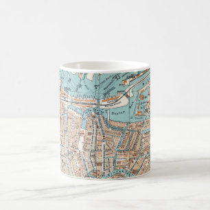 Mug Carte vintage d'Amsterdam (1905)
