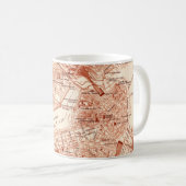 Mug Carte vintage de Boston (Devant droit)