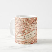Mug Carte vintage de Boston (Devant gauche)