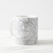Mug Carte vintage de Boston (1878) (Devant gauche)