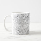 Mug Carte vintage de Boston (1878) (Gauche)