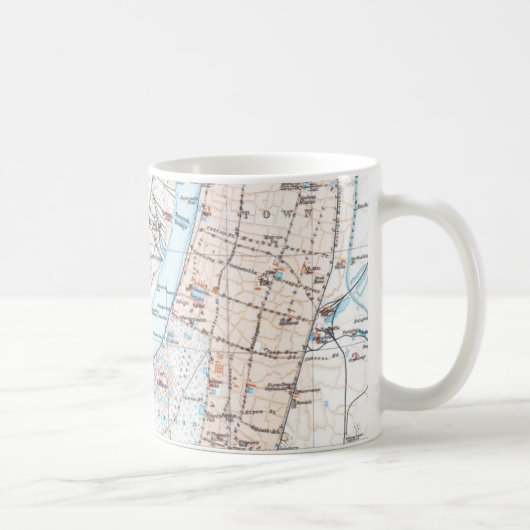 Mug Carte vintage de Calcutta Inde (1914) (Droite)