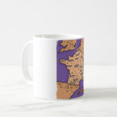 Mug Carte vintage de France (Devant gauche)