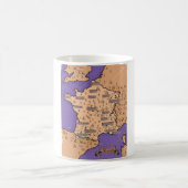 Mug Carte vintage de France (Centre)