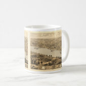 Mug Carte vintage de Jefferson City MO (1869) (Devant droit)