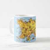 Mug Carte vintage de Jersey (Devant gauche)