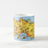 Mug Carte vintage de Jersey (Centre)