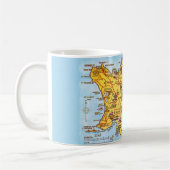 Mug Carte vintage de Jersey (Gauche)