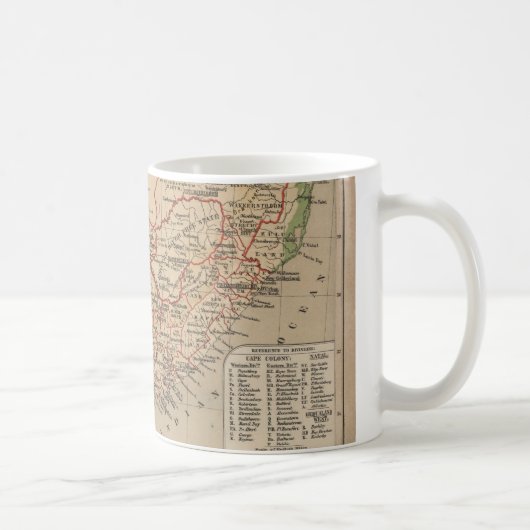 Mug Carte vintage de l'Afrique du Sud (1880) (Droite)