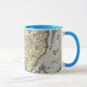 Mug Carte vintage de l'Asie   1592