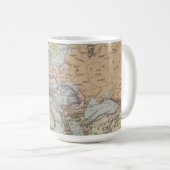 Mug Carte vintage de l'Europe (Devant droit)