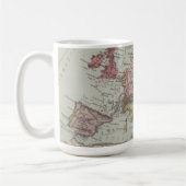 Mug Carte vintage de l'Europe (Gauche)
