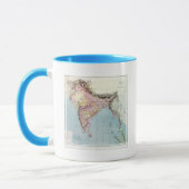 Mug Carte vintage de l'Inde | 1877 (Gauche)
