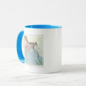 Mug Carte vintage de l'Inde | 1877 (Devant gauche)