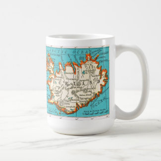 Mug Carte Vintage de l'ISLANDE