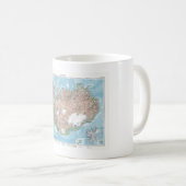 Mug Carte vintage de l'Islande (Devant droit)