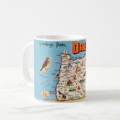 Mug Carte vintage de l'Oregon (Devant gauche)