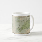 Mug Carte vintage de Marthas Vineyard (1913) (Devant droit)