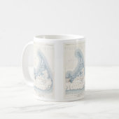 Mug Carte vintage de Nantucket (1919) (Devant gauche)