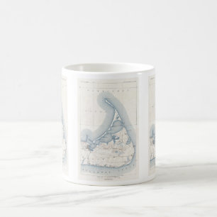 Mug Carte vintage de Nantucket (1919)