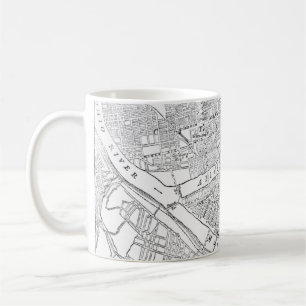 Mug Carte vintage de Pittsburgh (1885)