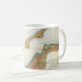 Mug Carte vintage de port de Nantucket (Devant droit)