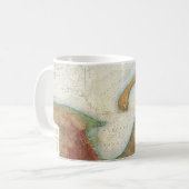 Mug Carte vintage de port de Nantucket (Devant gauche)